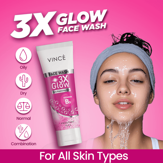 Vince 3X glow face wash